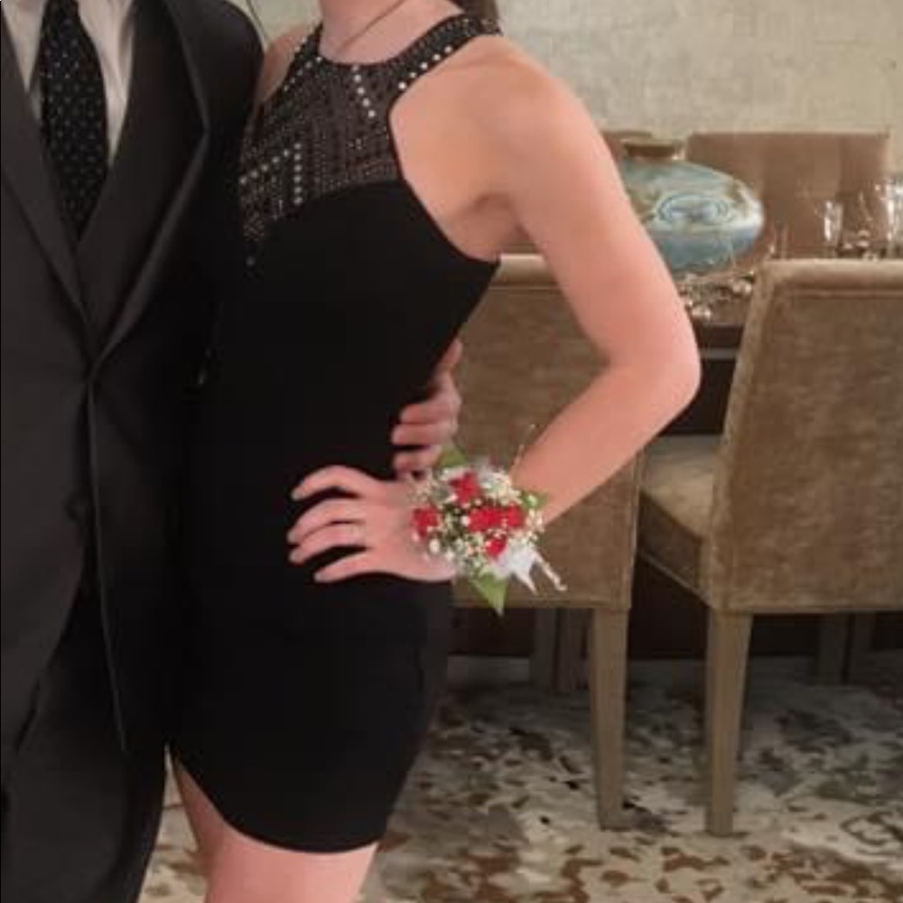 Short Black Beaded Dress